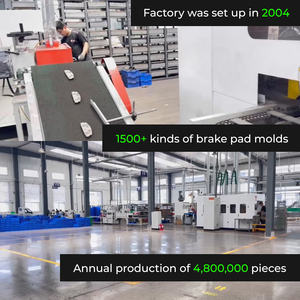 Má phanh xe hơi bán kim loại, gốm bán kim loại, bền, không gây tiếng ồn, tùy chỉnh theo nhà máy - Product Image 6