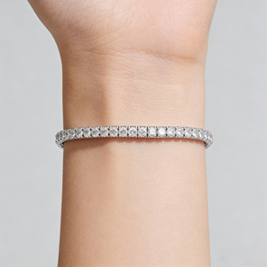 สร้อยข้อมือเพชร VS Lab Grown Diamond แบบสี่ง่าม ทองคำแท้ 10K ของ UJ Creations Custom สำหรับผู้ชายและผู้หญิง - Product Image 2