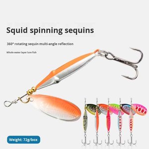Señuelo de Pesca Hundido de 85 mm y 9 g, Cebo Artificial Duro de Hierro y Acero al Carbono con Lentejuela Giratoria para Lubina, <span class=keywords><strong>Trucha</strong></span>, Lucio y Carpa - Product Image 2