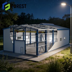 Taller de Construcción Rápida con Estructura de Acero y Aislamiento de Lana de Roca, Almacén Comercial Resistente de Texas para Europa - Product Image 1