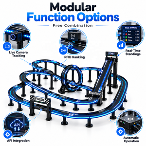 Circuit de course de billes personnalisé et créatif pour jeu de devinettes et de pinball - Product Image 4