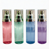 Zhongshi Plastic ZS37 Envase Cosmético Colorido OEM Personalizado, Botella de Perfume PET con Pulverizador, Tapa de Aluminio con Bomba Cilíndrica
