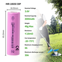18650-30p 3000mah 3.6v Cylindrical Lithium Ion 18650 Batteries for E-Motor E-Bike E-Scooter Portable ESS