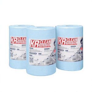 กระดาษเช็ดอเนกประสงค์ Krclean ของเกาหลี ขนาด 25x30 ซม. ผลิตในเวียดนาม สีฟ้า 150 แผ่น สำหรับใช้ในครัว ขายส่ง - Product Image 1