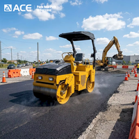 ACE ATX100 Mini-compacteur routier autoporté de 1 tonne pour la réparation d'asphalte en fosses étroites CE