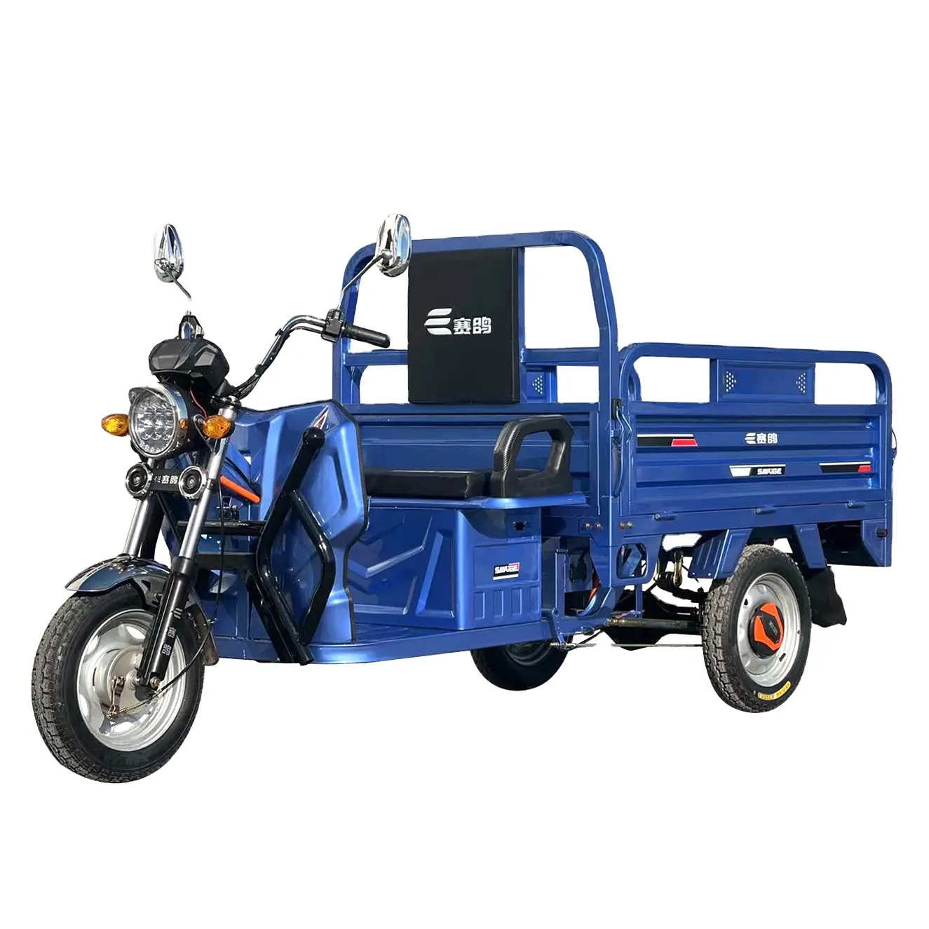 Saige Factory Barato 2000W 3000W 72V 32Ah 25 km/h 45 km/h OEM Triciclo eléctrico 1,5 M Triciclos eléctricos de carga pesada para carga