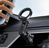 Nouveau support de téléphone portable magnétique N52 circulaire pour navigation, fixation sur grille d'aération de voiture, vente en gros