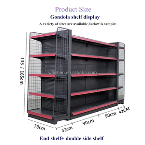 Estante minorista de metal de acero de doble cara personalizado Estantería de góndola de supermercado para tienda minorista con MOQ bajo - Product Image 3
