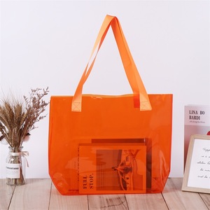 Sac fourre-tout en PVC transparent personnalisé avec logo, mignon, imperméable, couleur bonbon néon, pour la plage, cadeau, shopping - Product Image 3