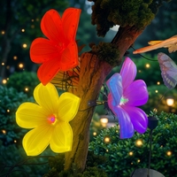 Lampe de décoration de jardin extérieure étanche, imitant une fleur de tilleul lumineuse, pour éclairage de chemin et arrangement floral