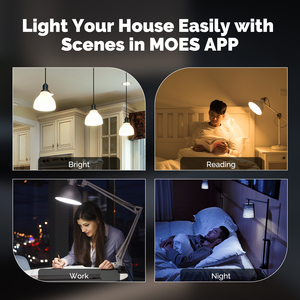 หลอดไฟอัจฉริยะ MOES Matter WiFi แบบหรี่แสงได้ 2200K 6500K <span class=keywords><strong>ป</strong></span>รับสีขาวได้ หลอดไฟ LED ทำงานร่วมกับ Apple HomeKit Alexa Google Home - Product Image 6