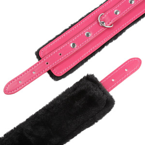 Регулируемые плюшевые наручники с металлическим каркасом, аксессуар для ролевых игр, секс-набор, костюм для ролевых игр, сексуальное белье для тематических игр - Product Image 4