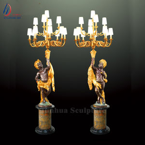 Luxe Levensgrote Antieke Gouden Bronzen Standbeeld <span class=keywords><strong>Lamp</strong></span> Bronzen Sculptuur <span class=keywords><strong>Lamp</strong></span> - Product Image 2