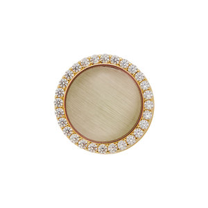 Muyu Cat Eye Stone Magnetic Buckle For Women Round Geometric Brooch Zinc Alloy Daily Wear - Product Image 5