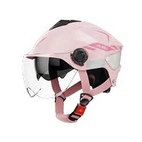 Casque de sécurité demi-face pour moto/scooter avec double visière et système de déverrouillage rapide pour la conduite quotidienne
