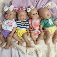 12 Zoll Squish Mini Vollsilikon Reborn Baby Puppe Unbemalt/Bemalt Puppe Passend für Schnuller Weich Badegeeignet Bebe Großhandel Geschenk