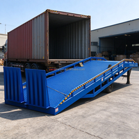 Rampe de conteneur en promotion : Niveleur de quai mobile réglable en acier haute résistance avec rampe hydraulique pour entrepôt/chariot élévateur