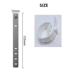 สายรัดซิลิโคนยางยืดใช้ซ้ำได้ขนาด125มม. สายรัดยางซิลิโคนยืดหยุ่นใช้ซ้ำได้สีสันสดใส - Product Image 3