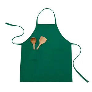 Perfect Bags Apron With Adjustable Buckle 100% Cotton Full Length Bib Apron For Commercial Restaurant Home Use