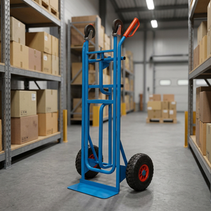 FERVI 2-IN-1 Hand Cart & <b>Trolley</b> with 250kg Capacity and Pneumatic Wheels for Convenient Home & Office Use - Product Image 2
