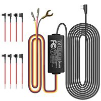 Kit de câblage Type-C de 11,5 pieds pour caméra embarquée, câble de 12V-24V vers 5V/2,5A pour caméras de tableau de bord avec surveillance de stationnement
