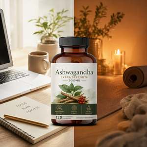 Ashwagandha 3000mg Cápsulas Vegetarianas Suplemento Dietético Extracto Herbal de Alta Potencia OEM Marca Privada Apoyo Inmunológico para Adultos - Product Image 3