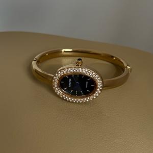 Orologio Sunlifex da <span class=keywords><strong>Donna</strong></span> a Bracciale Ellittico Oro Rosa con Cerchio di Diamanti, <span class=keywords><strong>Design</strong></span> di Nicchia di Lusso Leggero e Pregiato - Product Image 2