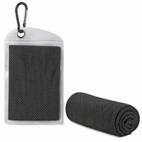 Serviette rafraîchissante en microfibre avec logo personnalisé, super douce et respirante pour le sport et l'entraînement, effet de refroidissement instantané, technique de tissage