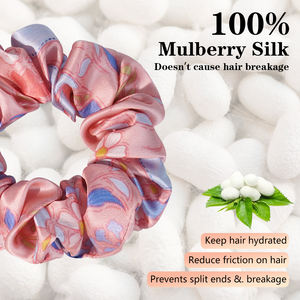 ผ้าไหมมัดผมพิมพ์ลาย<span class=keywords><strong>3</strong></span>.5ซม. ผ้าไหมหม่อน100% 16มม. สีพื้นเรียบลื่นสีเรียบออกแบบโลโก้ได้ตามต้องการ - Product Image 3