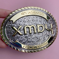 Conception personnalisée 3D Logo métal hommes or boucles de ceinture pour la promotion