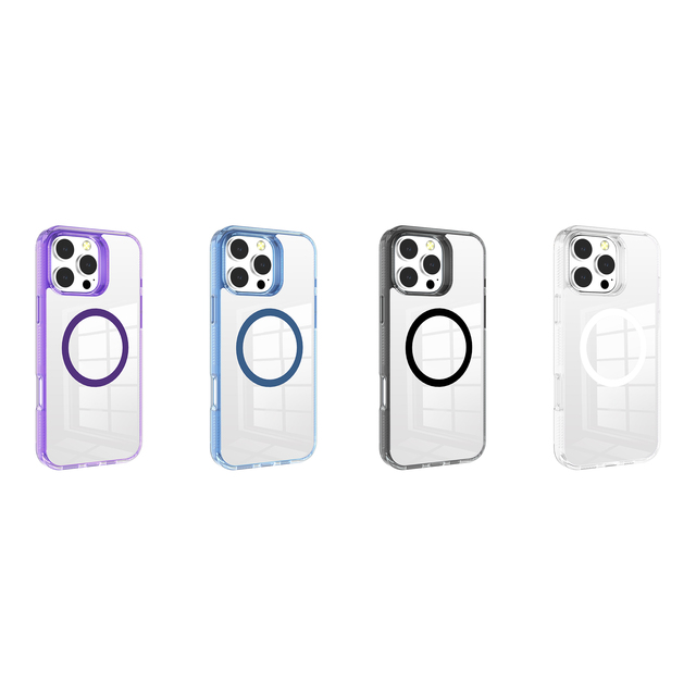 Anti Yellowing Clear Acrylic TPU Mobile Back Cover Accessories Magnetic Phones Case with Camera Protector for iPhone Samsung