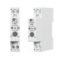 Disjoncteur intelligent Wi-Fi TUYA 1P 63A avec mesure, contrôle à distance mobile et minuterie