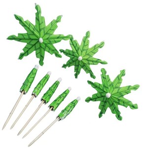 Parasols en papier pour cocktails 120 mm, tropicaux, jetables, pour boissons de fête - Product Image 3