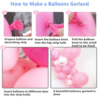 112 pièces bébé douche fête d'anniversaire décor fournitures rose blanc or Latex ballons guirlande arc Kit pour noël pâques Festivals