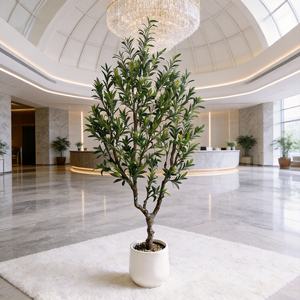 Grand olivier artificiel en <span class=keywords><strong>pot</strong></span>, plante <span class=keywords><strong>bonsai</strong></span>, très réaliste, ornement d'intérieur/extérieur - Product Image 1