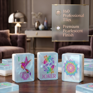 Jeu de <span class=keywords><strong>Mahjong</strong></span> chinois tendance pour adultes avec tuiles durables, étui portable, jeu de société familial, très populaire <span class=keywords><strong>en</strong></span> <span class=keywords><strong>ligne</strong></span> - Product Image 1
