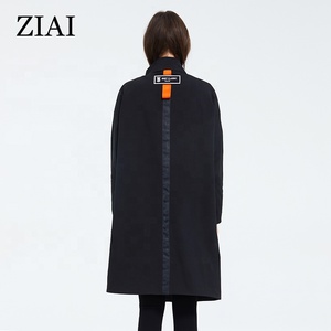 Cappotto Lungo Femminile alla Moda, Taglie Forti, Giacca Antivento da <span class=keywords><strong>Donna</strong></span> con Colletto Alto, <span class=keywords><strong>Trench</strong></span> <span class=keywords><strong>Rosso</strong></span> Primaverile - Product Image 6