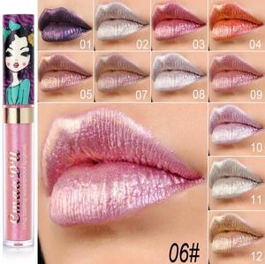 Cmaadu 12-Color diamante luccicante lucidalabbra minerale rossetto liquido con lucentezza brillante bellezza Sexy lunga durata labbra lucide per le ragazze - Product Image 4