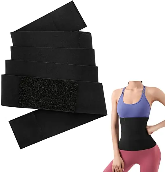 2022 elastico private label body shaper rifiuti Trainer donne Spandex vita Trainer Tummy Wrap Shaper