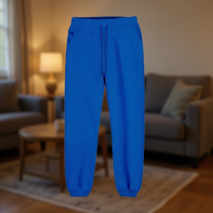 Pantalones Deportivos HDJ para Mujer, Azul Rey, Corte Holgado, Largos, con Cordón Ajustable, Bolsillos Laterales, Ropa Casual de Otoño, 100% Algodón - Product Image 2