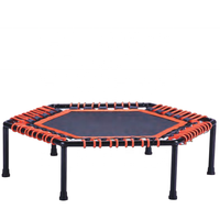EVERISE FITNESS 40 pulgadas Hexagonal Fitness Mini trampolín con manillar Niños Reboteador Adulto Culturismo