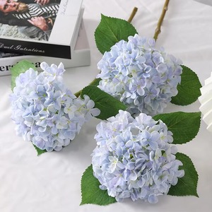 Flores de Hortensia Artificiales de Tela de Seda de Alta Calidad al por Mayor para Decoración de Bodas, Hortensias Artificiales Blancas y Rosas - Product Image 6