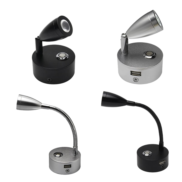 12V DC LED Reading Light for Boat RV Caravan Van Wall Mounted Interior Yacht Lamp for Truck Motorhome