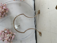 Décoration de mariage moderne SPR, chemin de table en fer avec roses artificielles, bouquet de pampas, centre de table de haute qualité