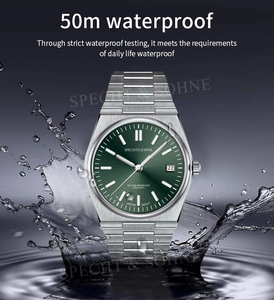 2025ดรอปชิปนาฬิกาข้อมือสำหรับผู้ชาย37mm นาฬิกาควอทซ์ธุรกิจกันน้ำ<span class=keywords><strong>50M</strong></span> เหล็ก - Product Image 3