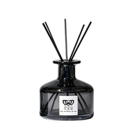 Diffuseur en verre noir ADANA, diffuseur d'huiles essentielles parfumées en gros, bouteille de diffuseur de parfum pour la maison, décoration parfumée