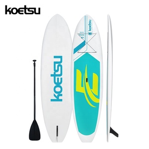 KOETSU Sup Papan Paddle 10 Kaki 6 Inci, Busa PU PE Berselancar Putih Satu-potong Cetakan Tiup, Papan Padel Kaku Papan Selancar Glastic