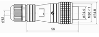 PC28F-2A PC-Rohrkabel-Typ Rückwärts Installierter Stecker 28mm 250V Metall Runder Luftfahrt-Steckverbinder Wasserdicht 2-26 PIN