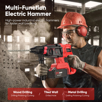 Marteau perforateur rotatif électrique sans fil Fyseus 21V, perceuse à percussion, outils de construction industrielle, marteau à batterie