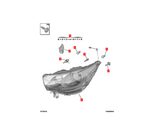 Ensemble de phares de voiture L 9676412180 pour Citroën C4L - Product Image 6